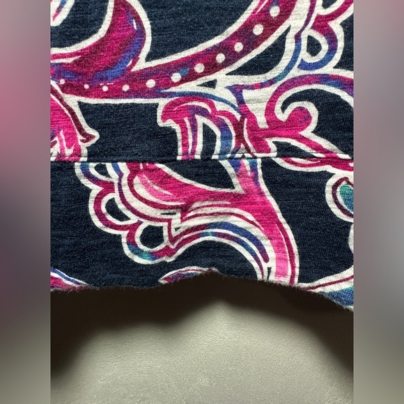 Chico’s Multicolor Paisley Print Cotten Modal Blend Top Boat Neck 3/4 Sleeves XL - Picture 8 of 8